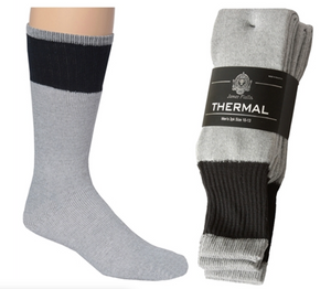 Adult 3-Pack Thermal Socks - ($7.50/Pack-40 Packs/Case)