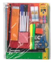 19 Inch Multi-Pocket Backpack with 30-Piece School Supply Kit (12/Case)