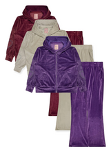 Girls 2 Piece Velour Jogger & Hoodie Set (24/Case)