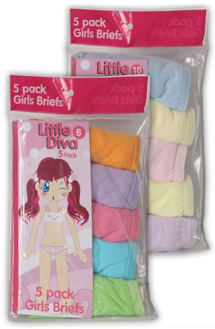 Girls Underwear (5 Pack) - ($6.50/Ea-24 Packs/Case) – ELD APPAREL LLC
