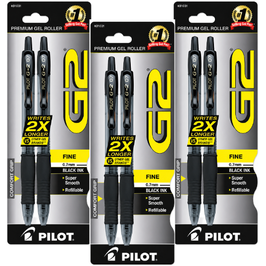 2-Pack G2 Gel Pens (72/Case)