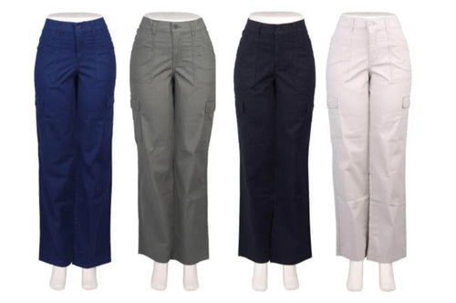 Women's Cotton Twill Straight Leg Cargo Pant (30/Case)