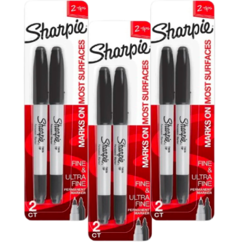 2-Pack Twin Tip Sharpie Set (48/Case)