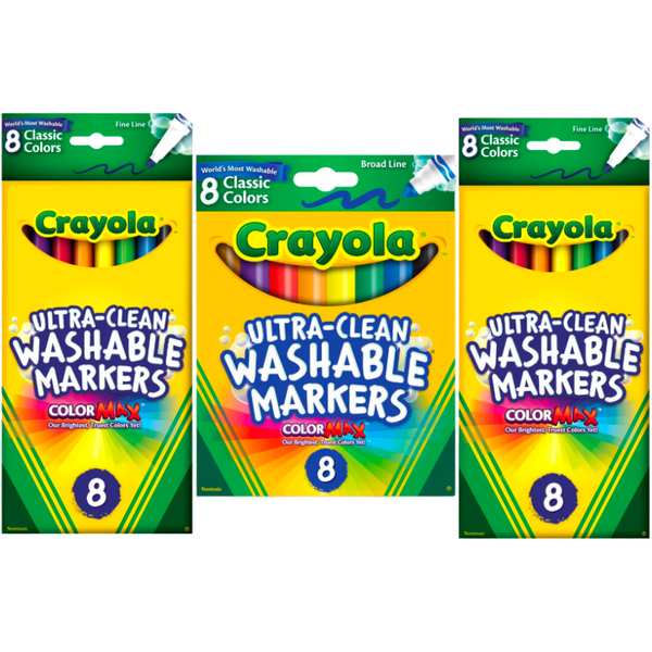 8-Pack Crayola Washable Markers (48/Case)