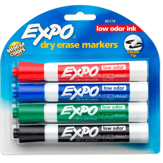 4-Pack Expo Dry Erase Markers (48/Case)