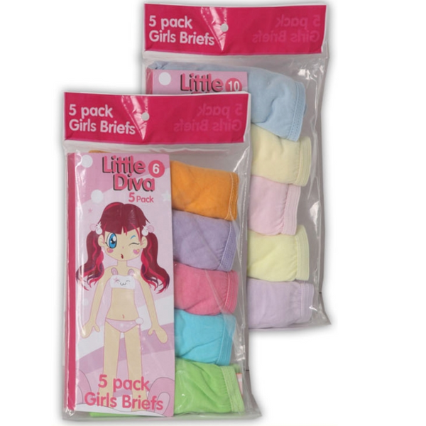 5-Pack Girls Underwear (24 Packs/Case)