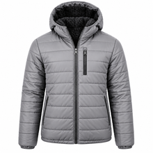Mens Sherpa-Lined Hooded Puffer Jacket (6/Case)
