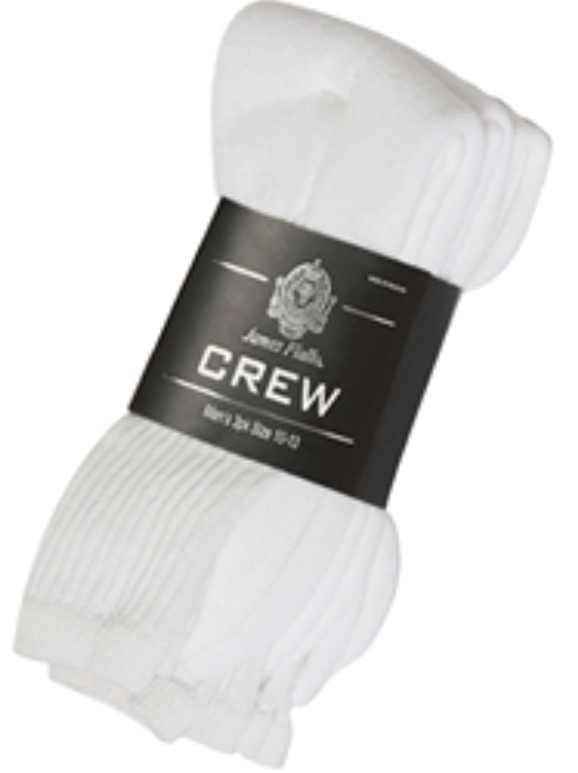 3-Pack Mens Crew Socks (12 Packs/Case)