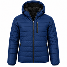 Mens Sherpa-Lined Hooded Puffer Jacket (6/Case)