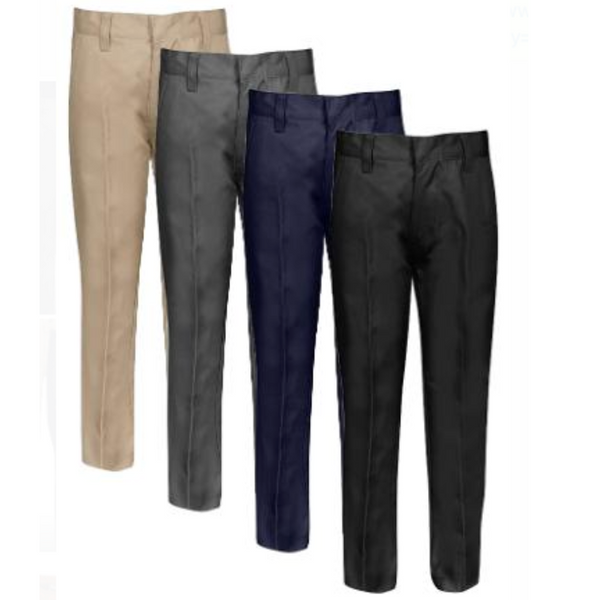Girls Flat Front Pants (6/Case)