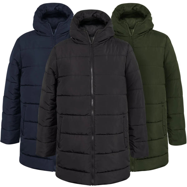 Mens Hooded Puffer Coat (10/Case)
