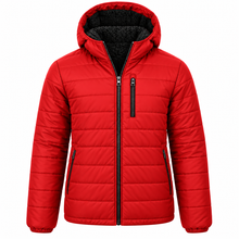 Mens Sherpa-Lined Hooded Puffer Jacket (6/Case)