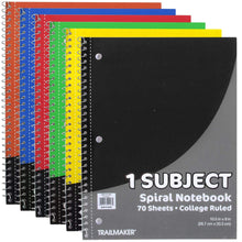 1 Subject Notebook College Ruled (50/Case)