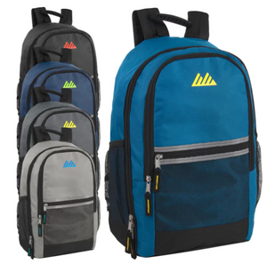 18 Inch Multi-Pocket Reflective Backpack - 5 Colors ($10.00/Ea-24/Case)