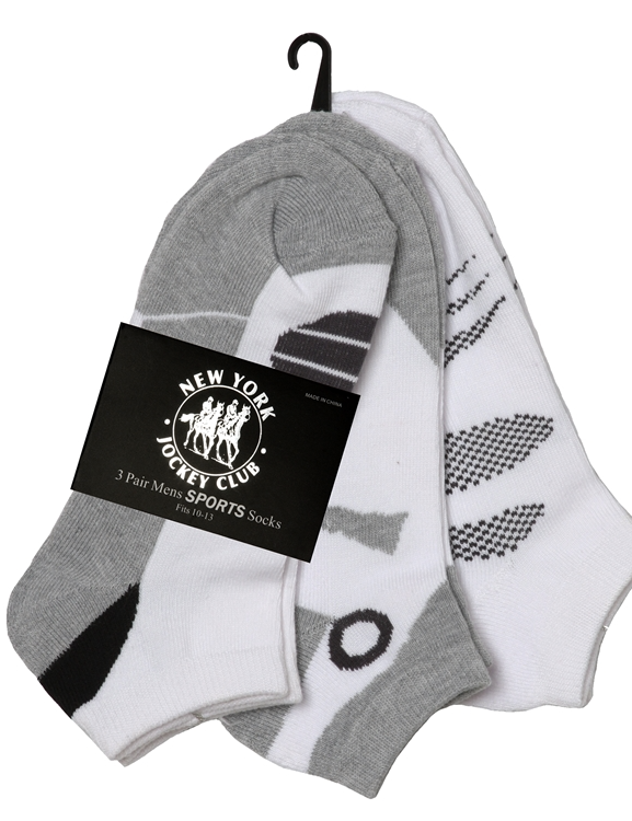 3-Pack Adult Athletic Cushion Sports Socks (60 Packs/Case)