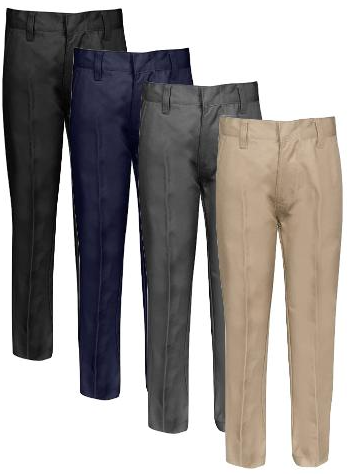 Mens Flat Front Pants (6/Case)