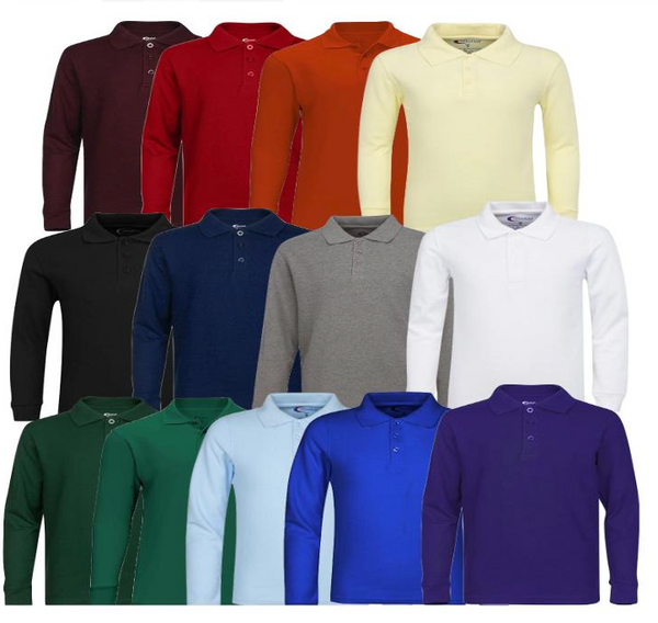 Youth Long Sleeve Polo (6/Case)