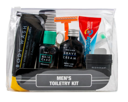 Men's 13 Piece Premium Toiletry Kit with Pouch (25/Case)