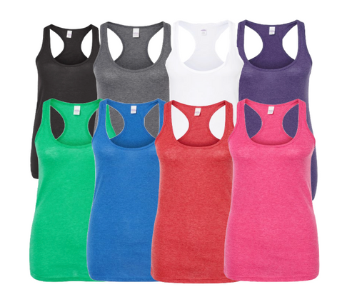 Womens Moisture Wicking Racerback Tanks (6/Case)