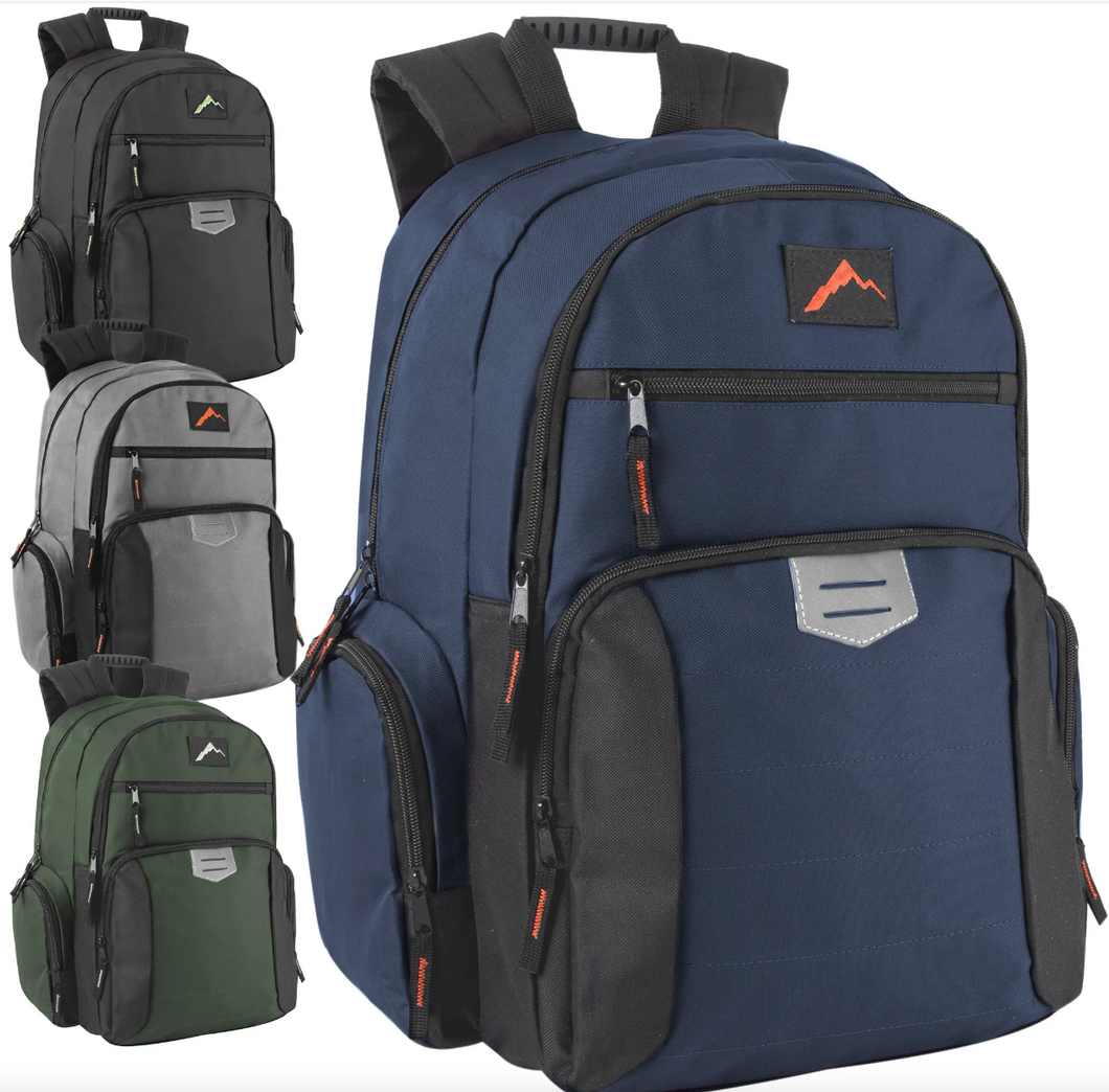 18 Inch Multi-Pocket Backpack With Laptop Section (24/Case)