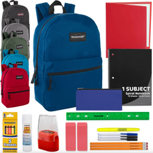 17 Inch Backpack & 20-Piece School Supply Kit (24/Case)