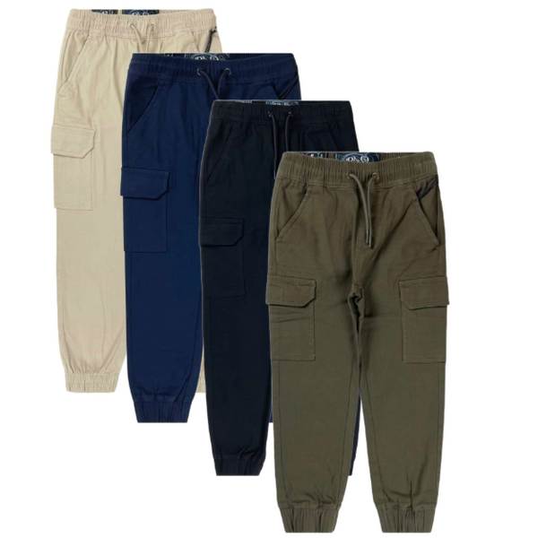 Youth Cotton Twill Cargo Joggers (24/Case)