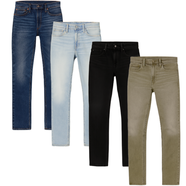 Men's 5 Pocket Stretch Slim Straight Jeans (6/Case)