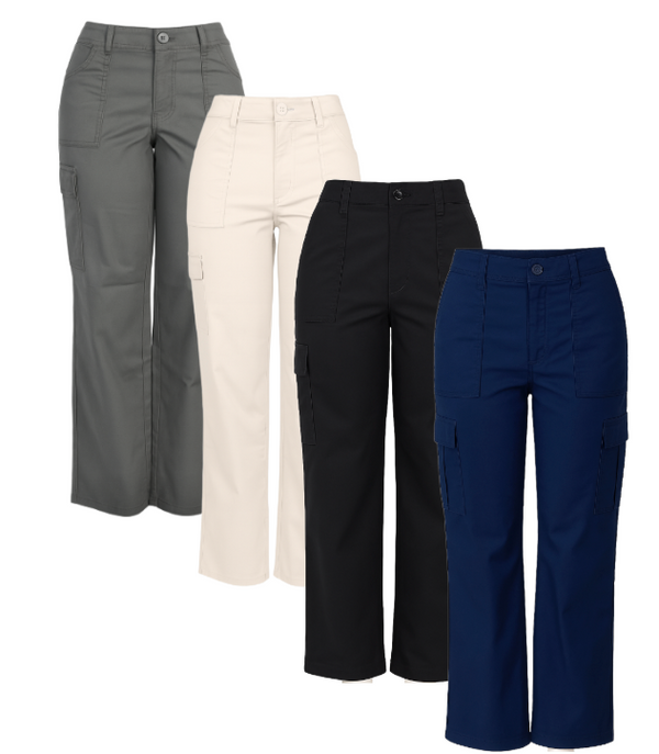 Women's Cotton Twill Straight Leg Cargo Pant (30/Case)