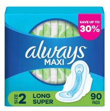Maxi Pads - Super Long (2 Boxes/Case)