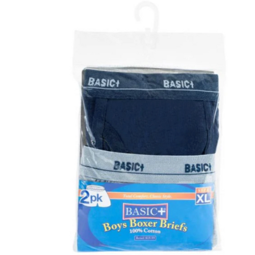 2-Pack Boys Boxer Briefs (24 Packs/Case)