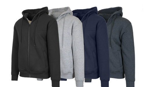 Adults Sherpa-Fleece Lined Zip Hoodie (6/Case)