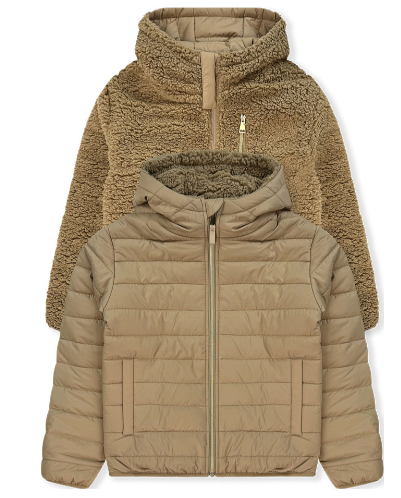 Girls Reversible Hooded Jacket With Sherpa Lining (24/Case)