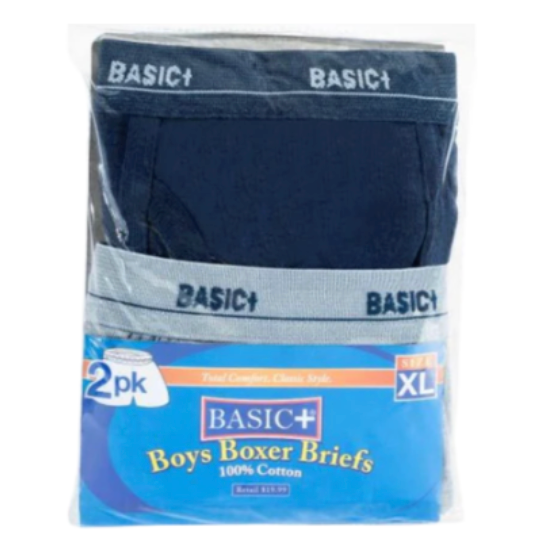 2-Pack Boys Boxer Briefs (24 Packs/Case)