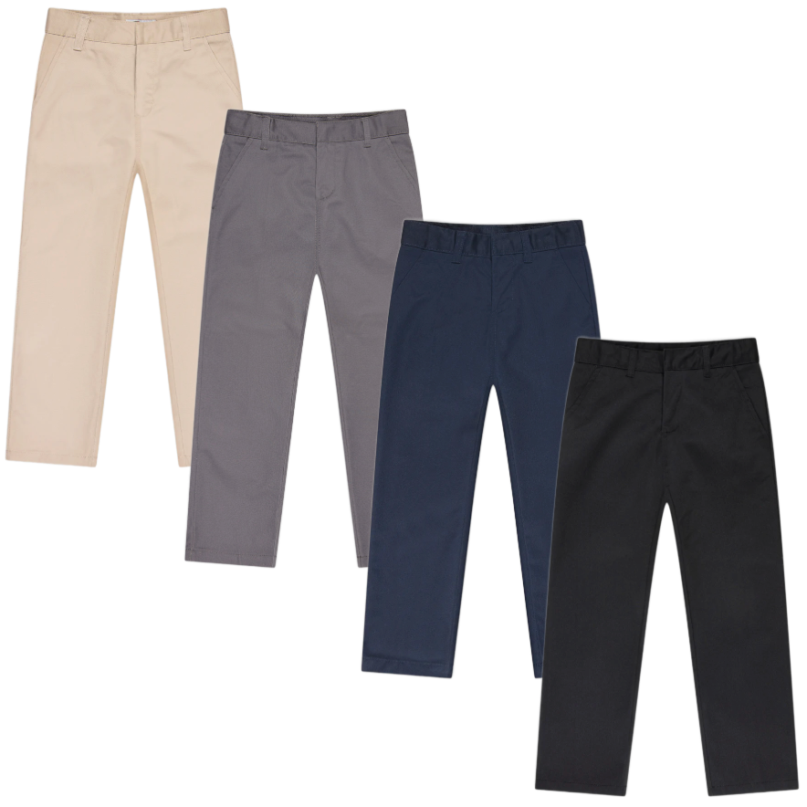 Girls Flat Front Pants (6/Case)