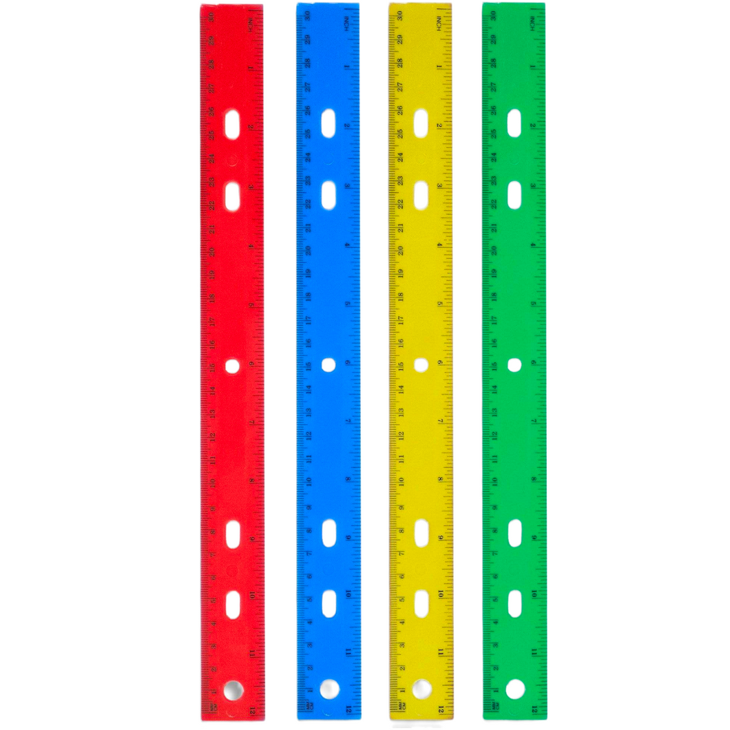 Red 12 Inch Ruler 12 Inch Rulers (200/Case) – ELD APPAREL LLC