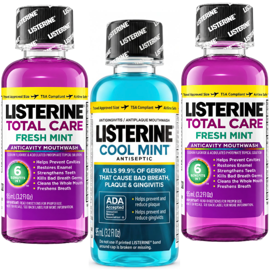 Travel Size Listerine Mouthwash (96/Case)