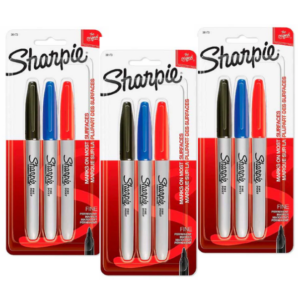 3-Pack Sharpie Set (96/Case)