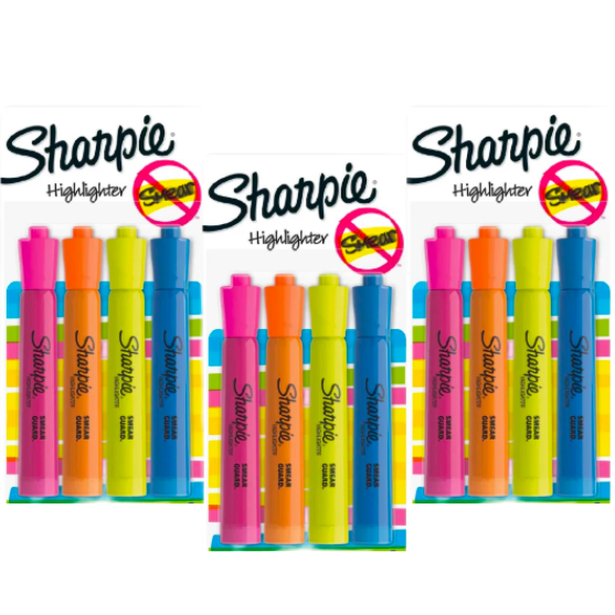4-Pack Sharpie Highlighters (144/Case)