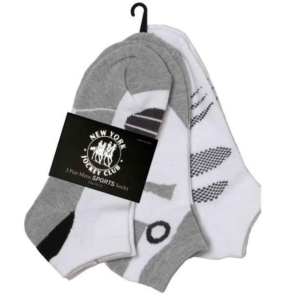 3-Pack Adult Athletic Cushion Sports Socks (60 Packs/Case)