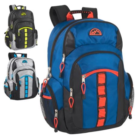 19 Inch Duo Compartment Backpack with Laptop Sleeve 22.00 Ea