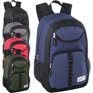 18 Inch U Pocket Backpack - 5 Colors ($12/Ea-24/Case)