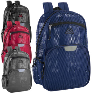 18 Inch Deluxe Reflective Mesh Backpack ($14.00/Ea-24/Case)