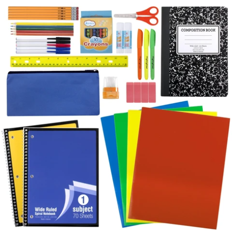 45 Piece School Supply Kit (12/Case)