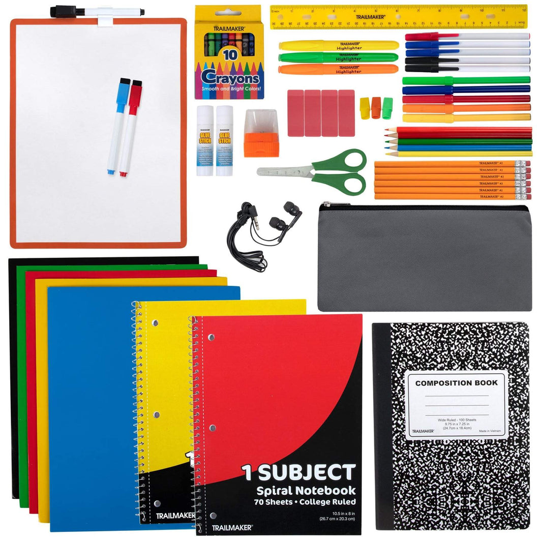 60 Piece School Supply Kit ($20.00/Kit-12/Case)