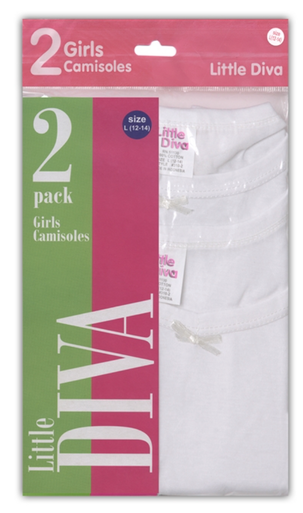 2-Pack Girls Camisoles (36 Packs/Case)